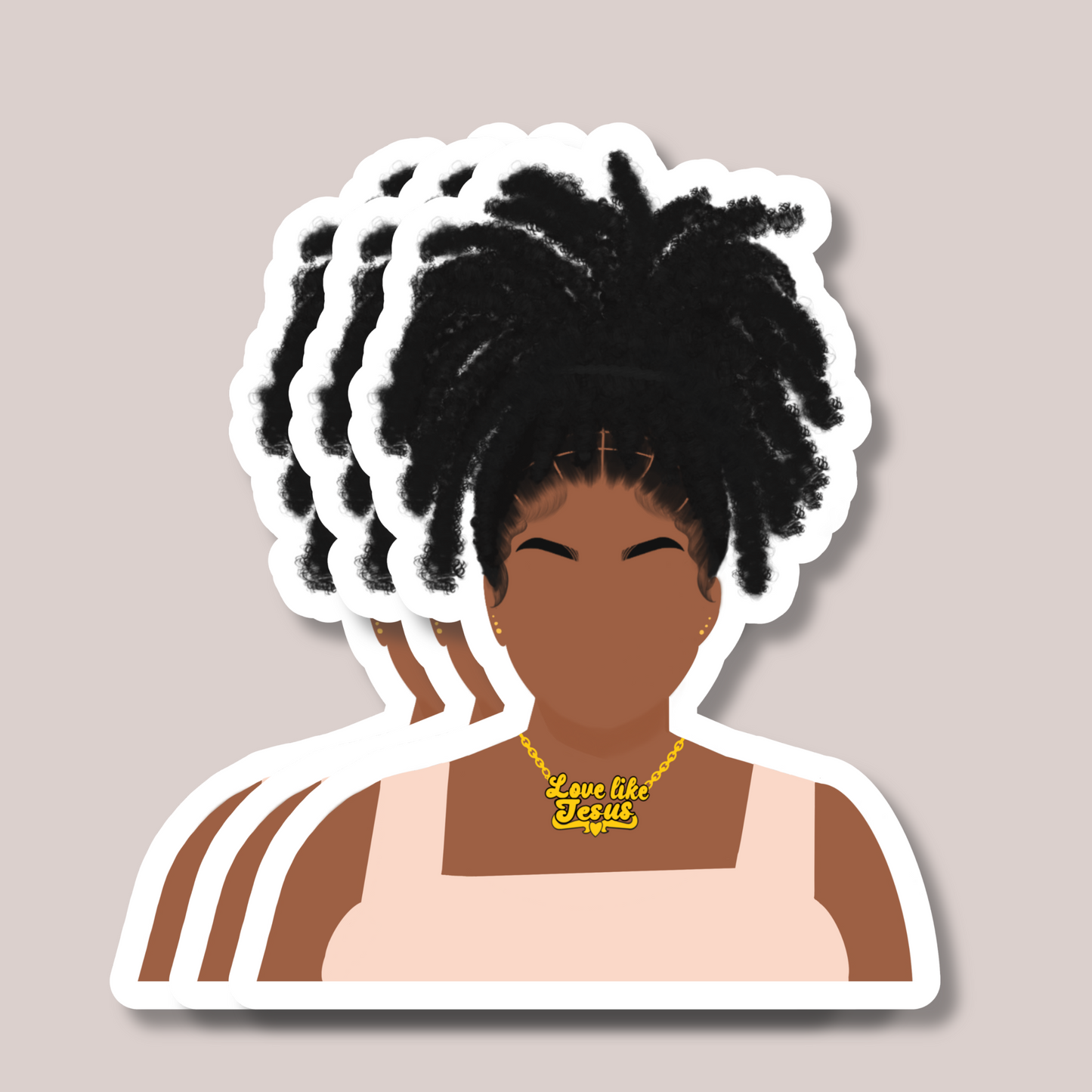 Locs of love Sticker