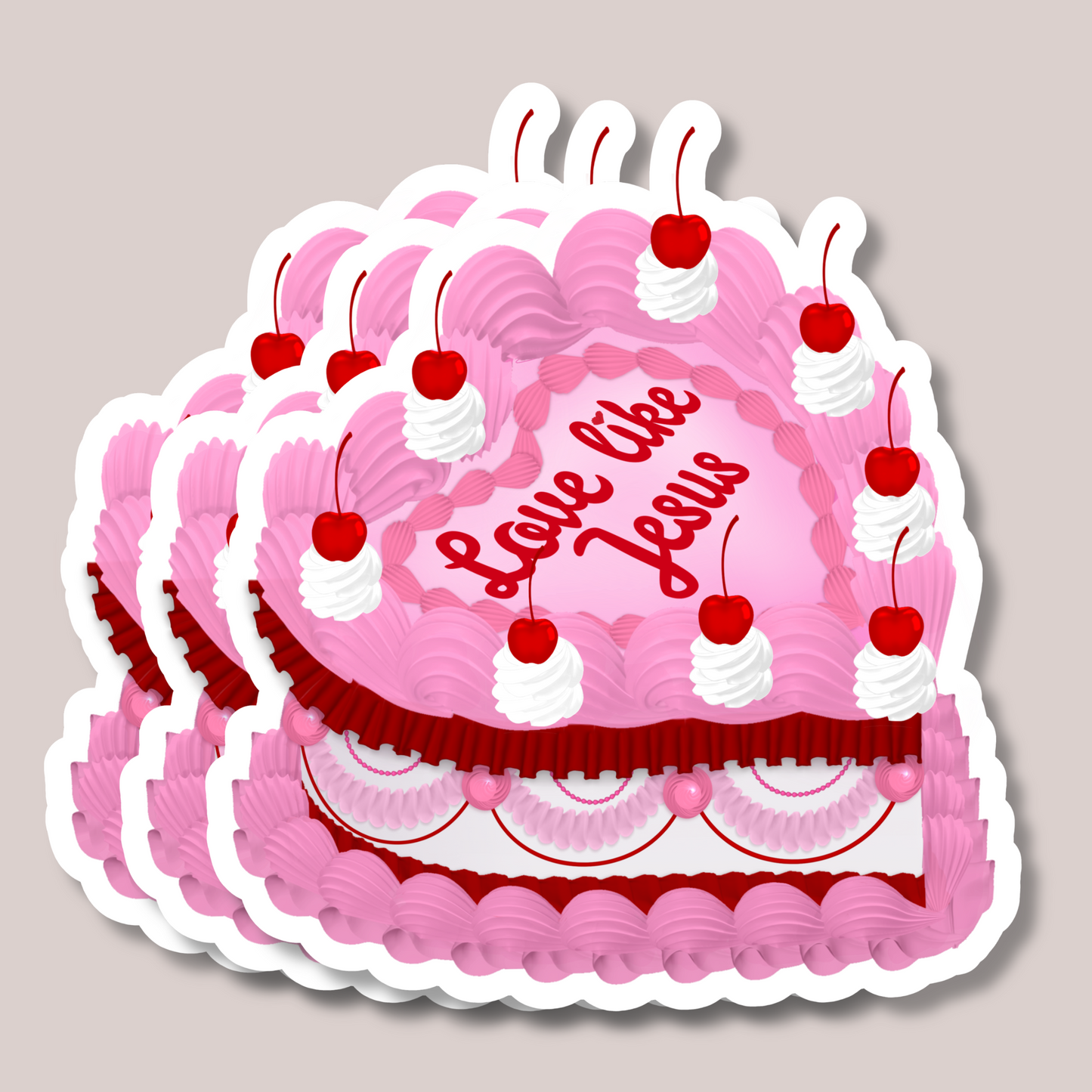 Love like Jesus Cake Sticker