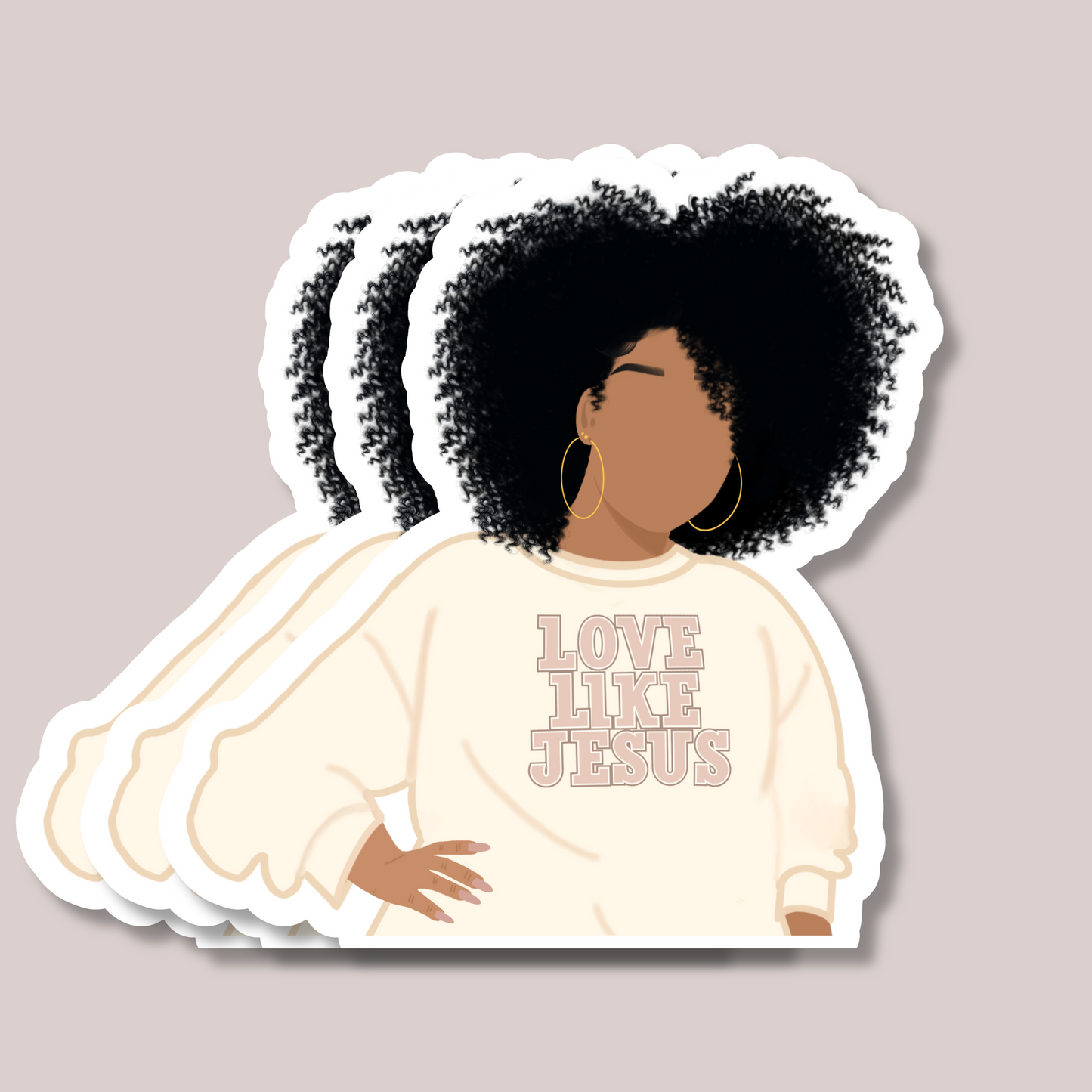 Kinky Curls Sticker