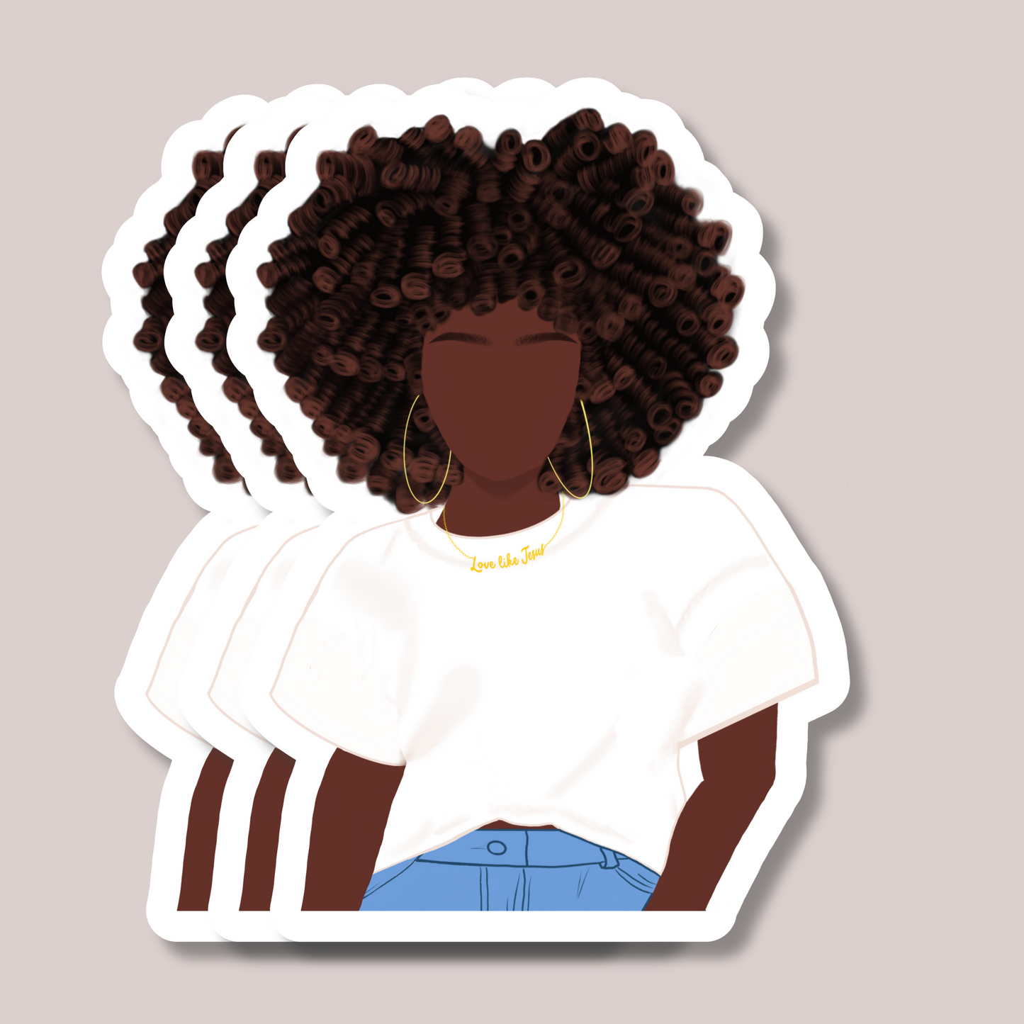 Curly Girl Sticker