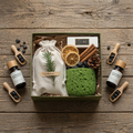 Natural Aromatherapy Wellness Gift Box/ Lava Stone Diffuser & Botanical Self-Care Ritual Set